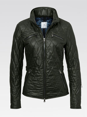 Heinz Bauer Lederjacke für Damen - Model Virginia oliv