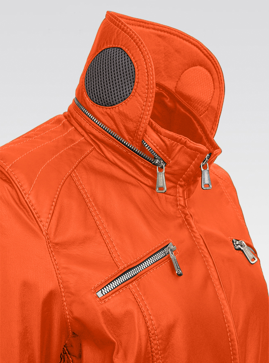 Heinz Bauer Cabriolederjacke Top Gear orange
