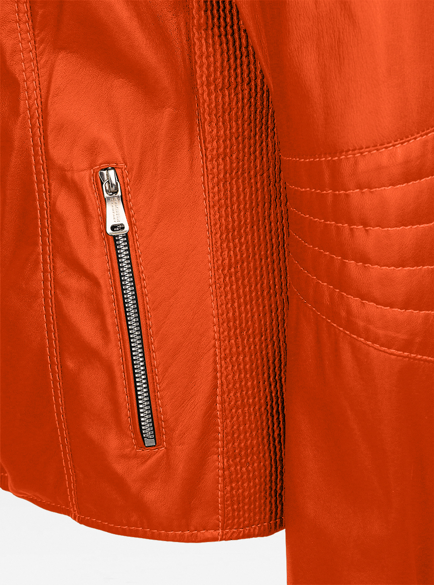 Heinz Bauer Cabriolederjacke Top Gear orange