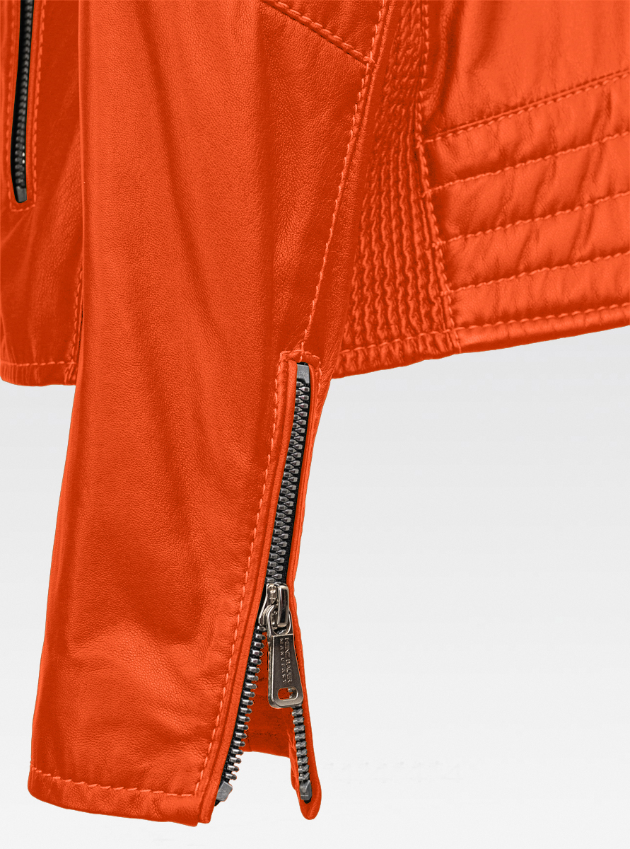 Heinz Bauer Cabriolederjacke Top Gear orange